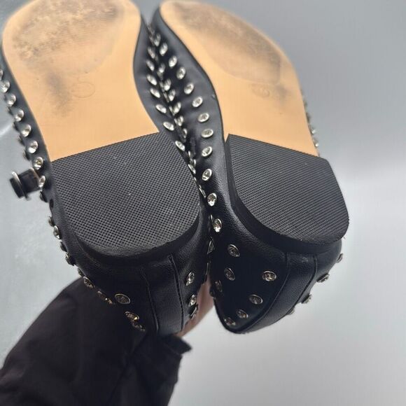 CUSHIONAIRE Flashy Women’s Bling Studded Mary Jane Flats SIZE 7 BLACK EMBELLISH - Picture 10 of 12